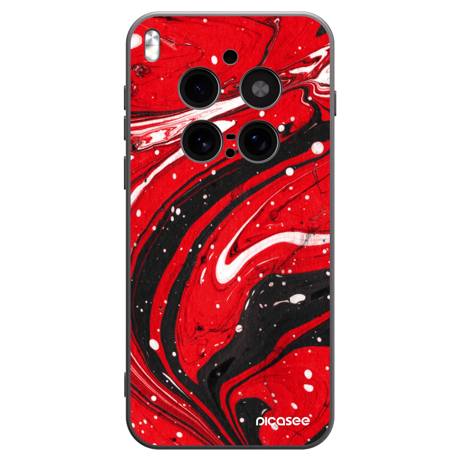 Picasee silikonski črni ovitek za Vivo X300 Pro - Red black