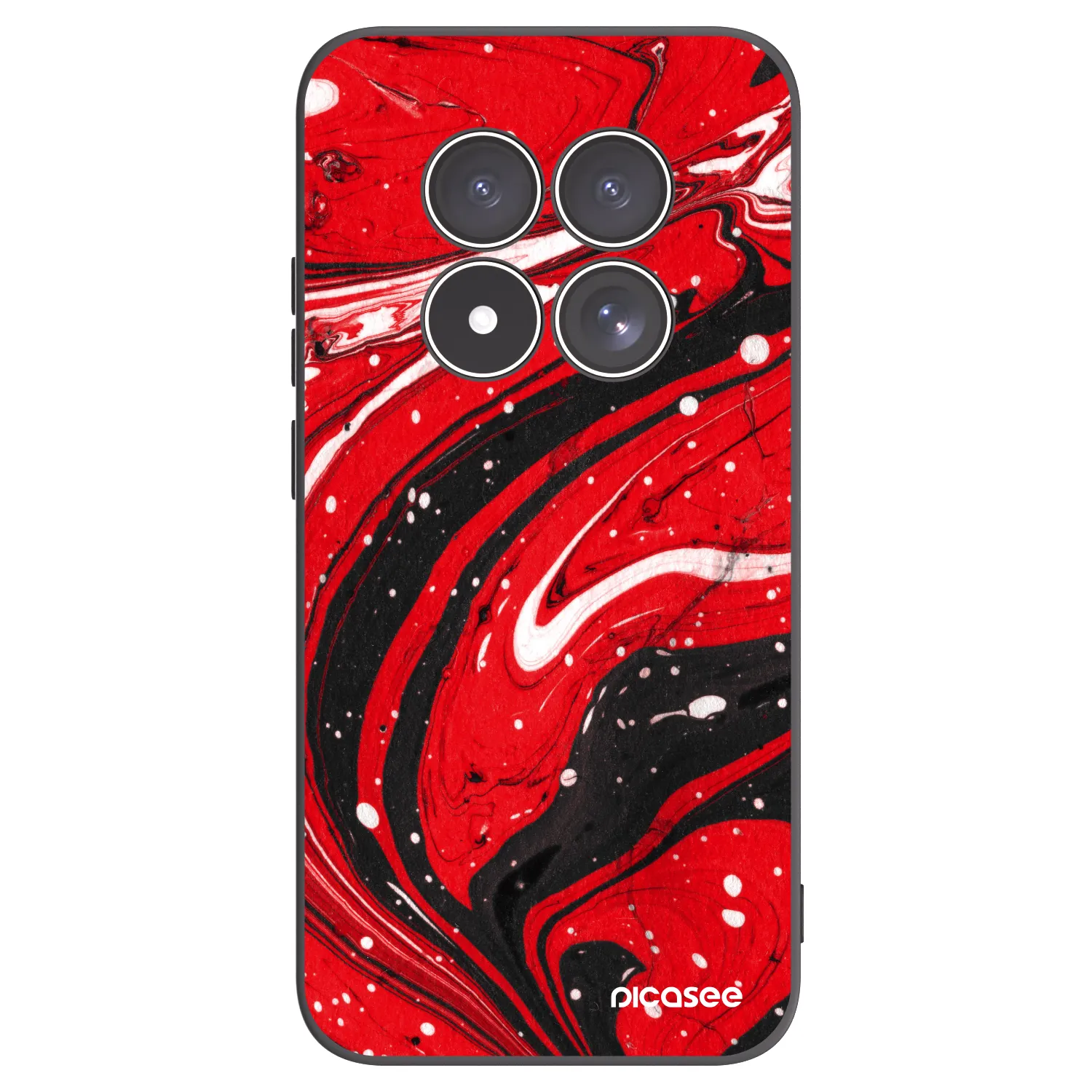 Picasee silikonski črni ovitek za Xiaomi Redmi Note 15 Pro 5G - Red black
