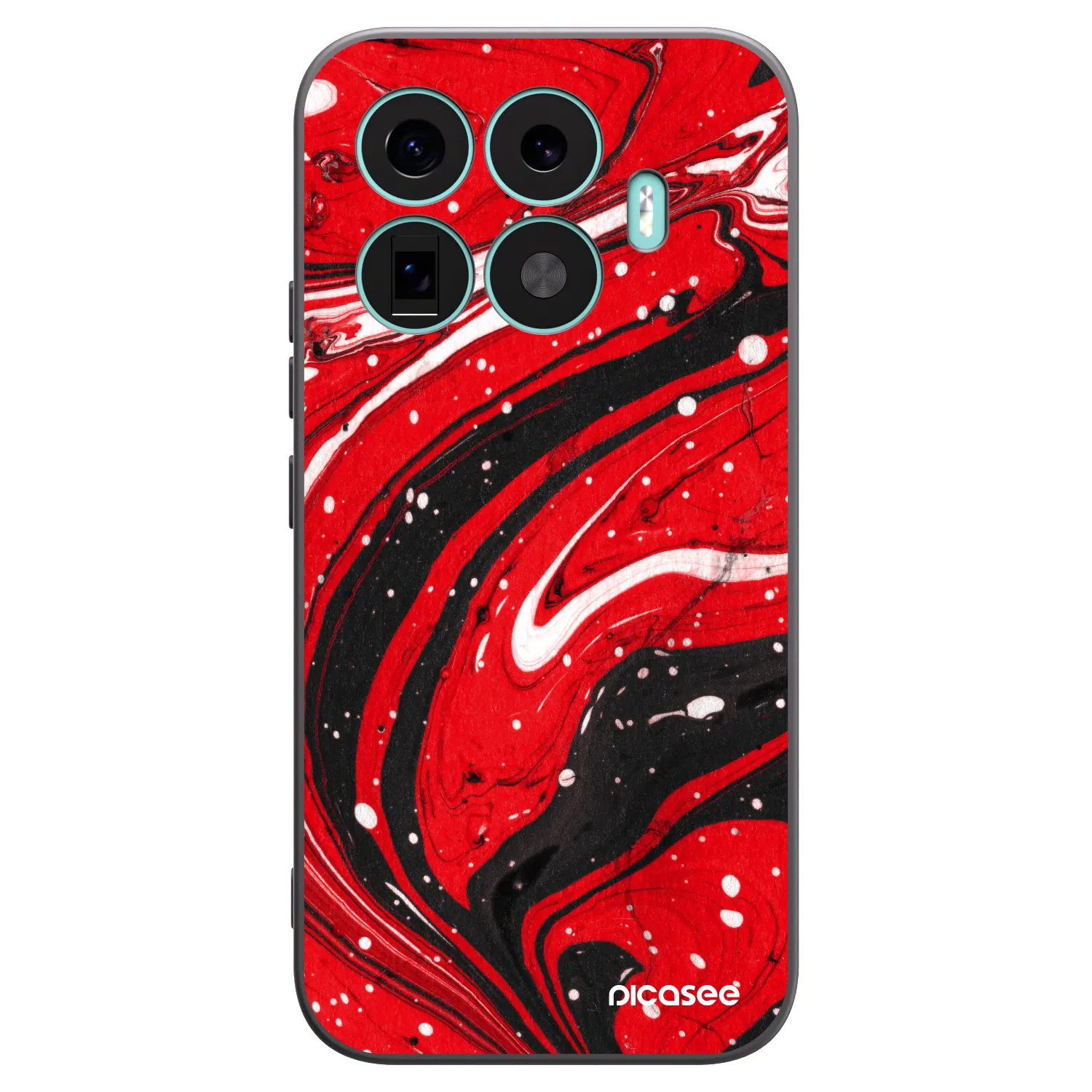Picasee silikonski črni ovitek za Xiaomi 17T - Red black