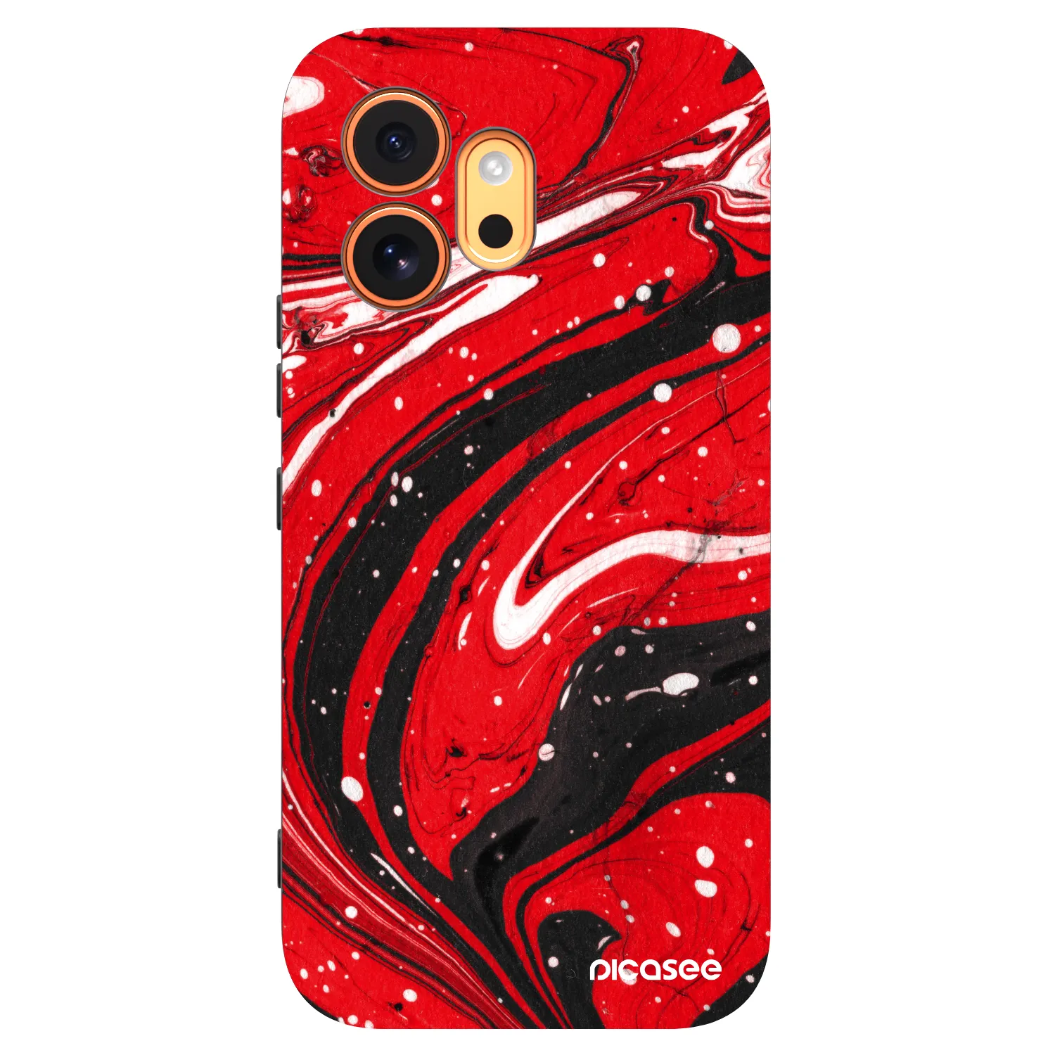 Picasee silikonski črni ovitek za Honor 600 - Red black