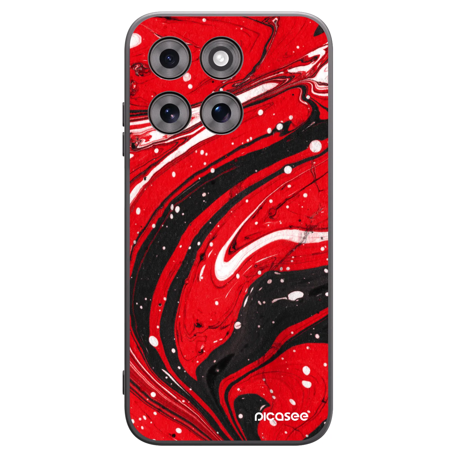 Picasee silikonski črni ovitek za Motorola Moto G77 - Red black