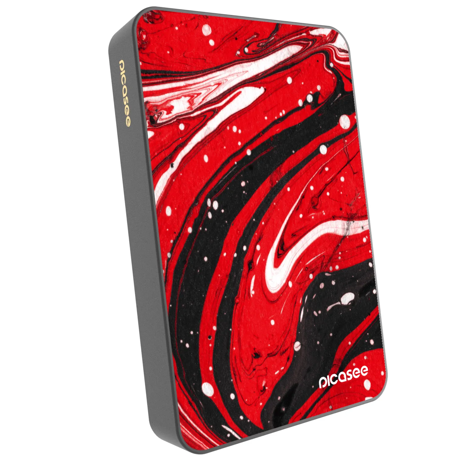 Picasee Prenosna baterija z MagSafe 10 000 mAh Siva - Red black