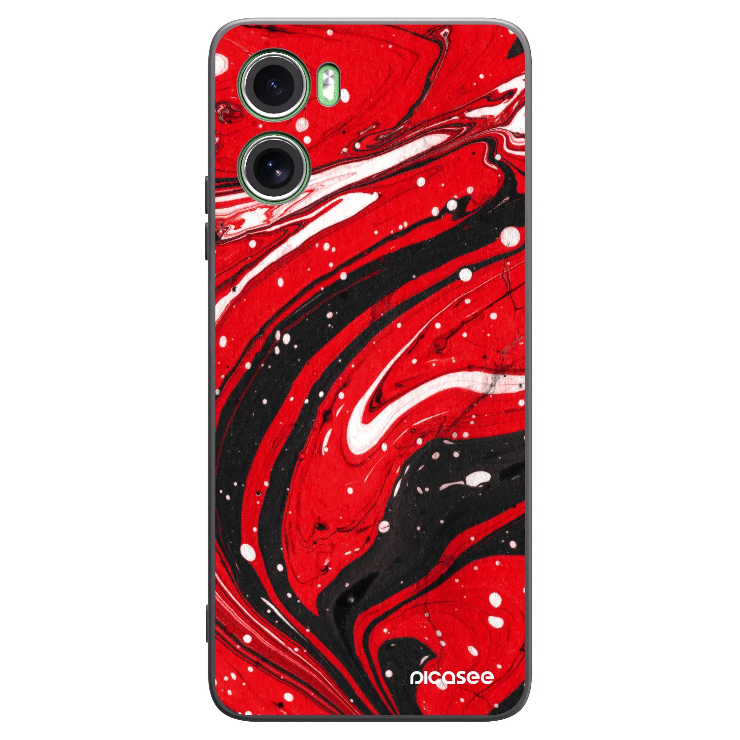 Picasee silikonski črni ovitek za Motorola Moto G06 - Red black