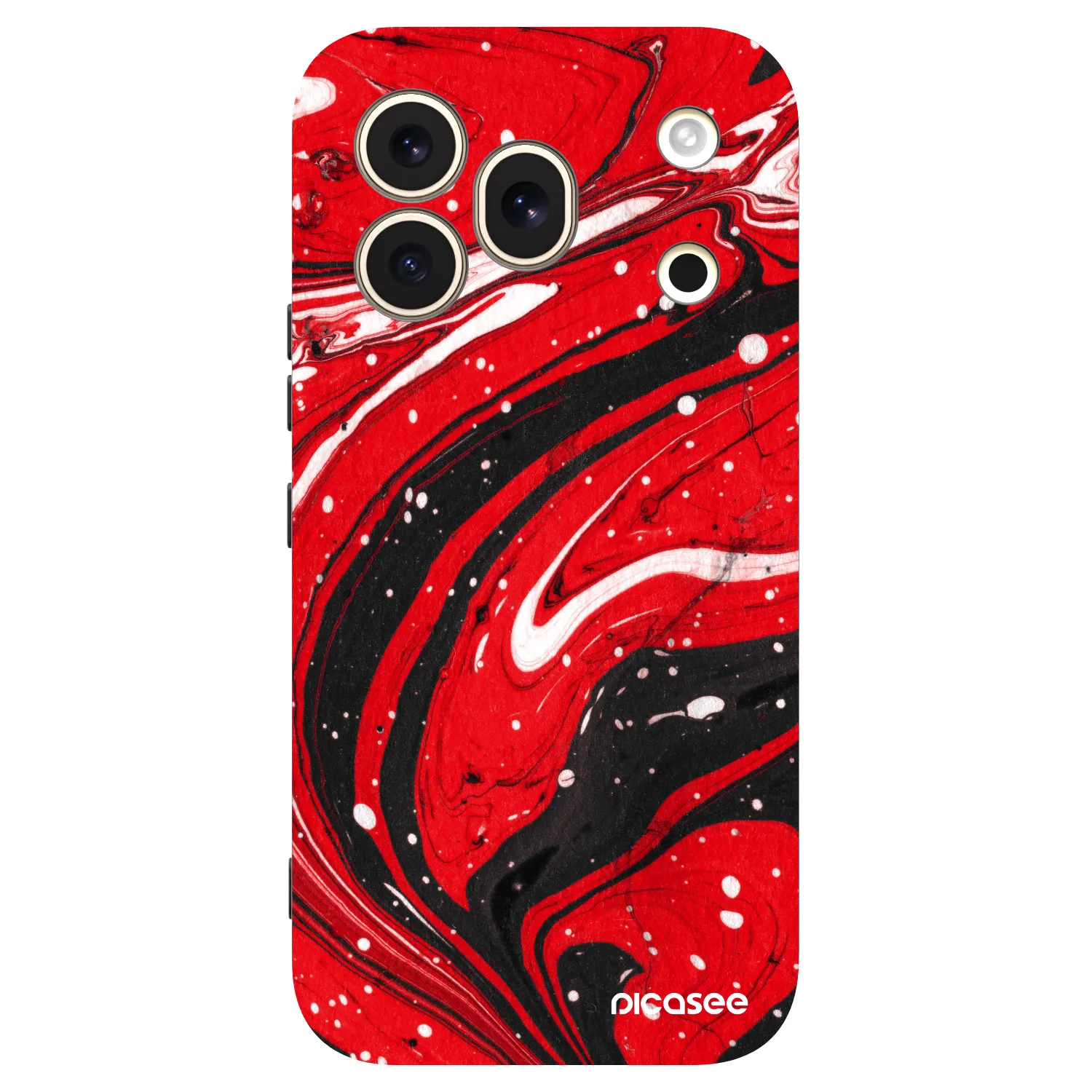 Picasee silikonski črni ovitek za Honor 600 Pro - Red black