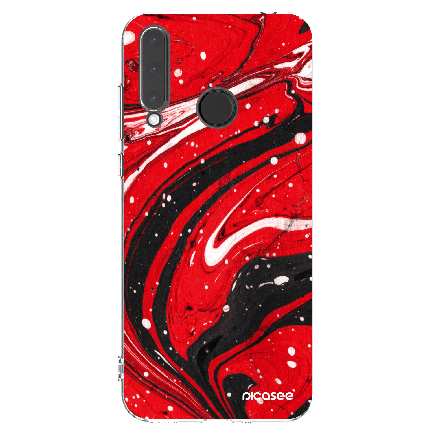 Picasee silikonski prozorni ovitek za Honor 20 Lite - Red black