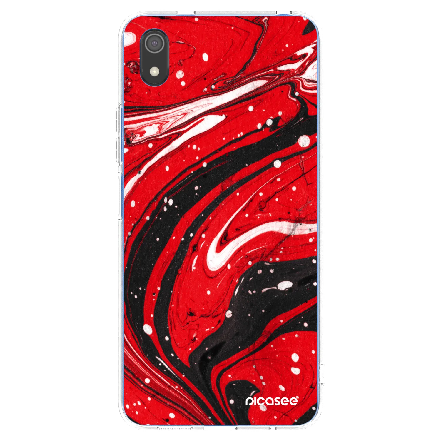 Picasee silikonski prozorni ovitek za Xiaomi Redmi 7A - Red black