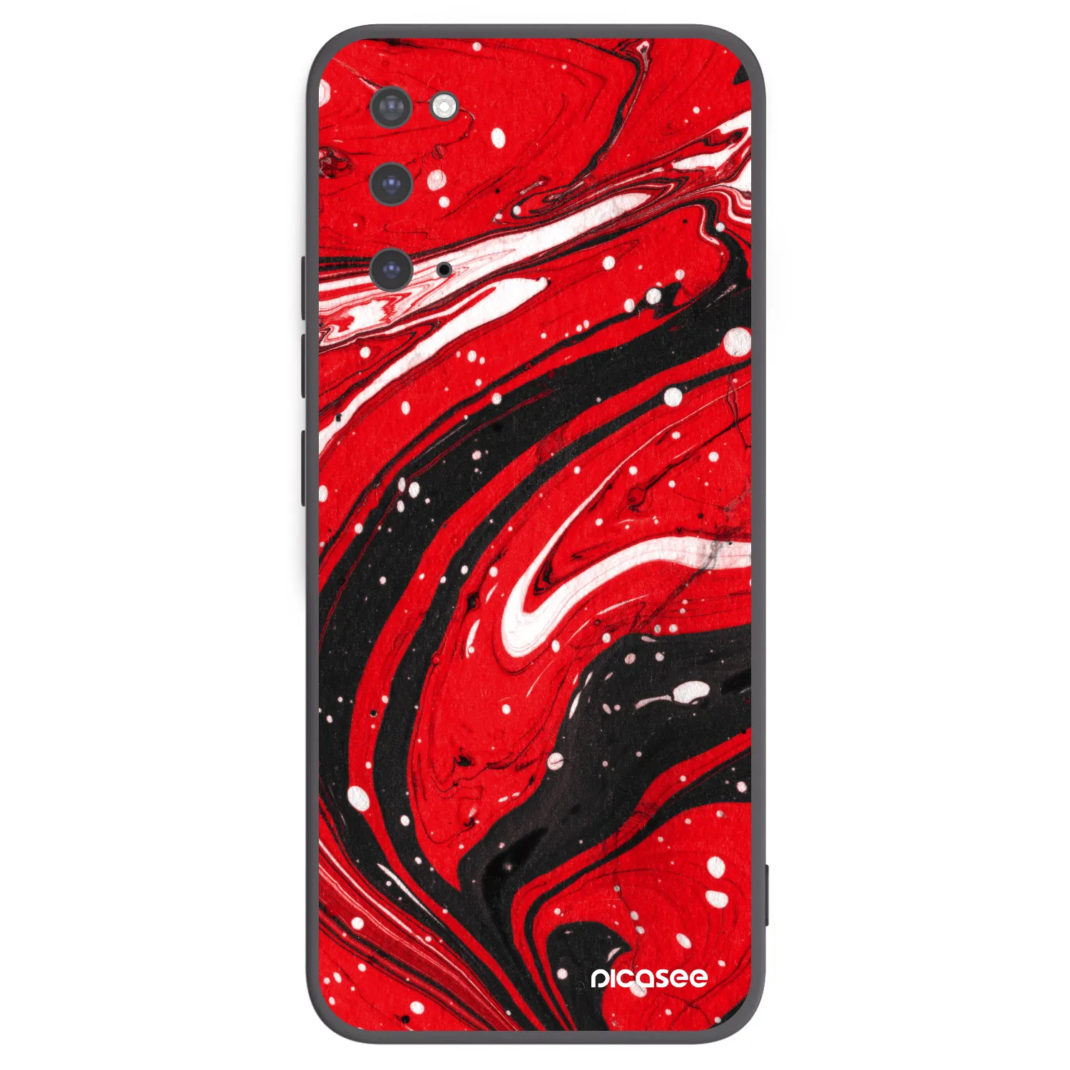 Picasee silikonski črni ovitek za Samsung Galaxy S20 G980F - Red black