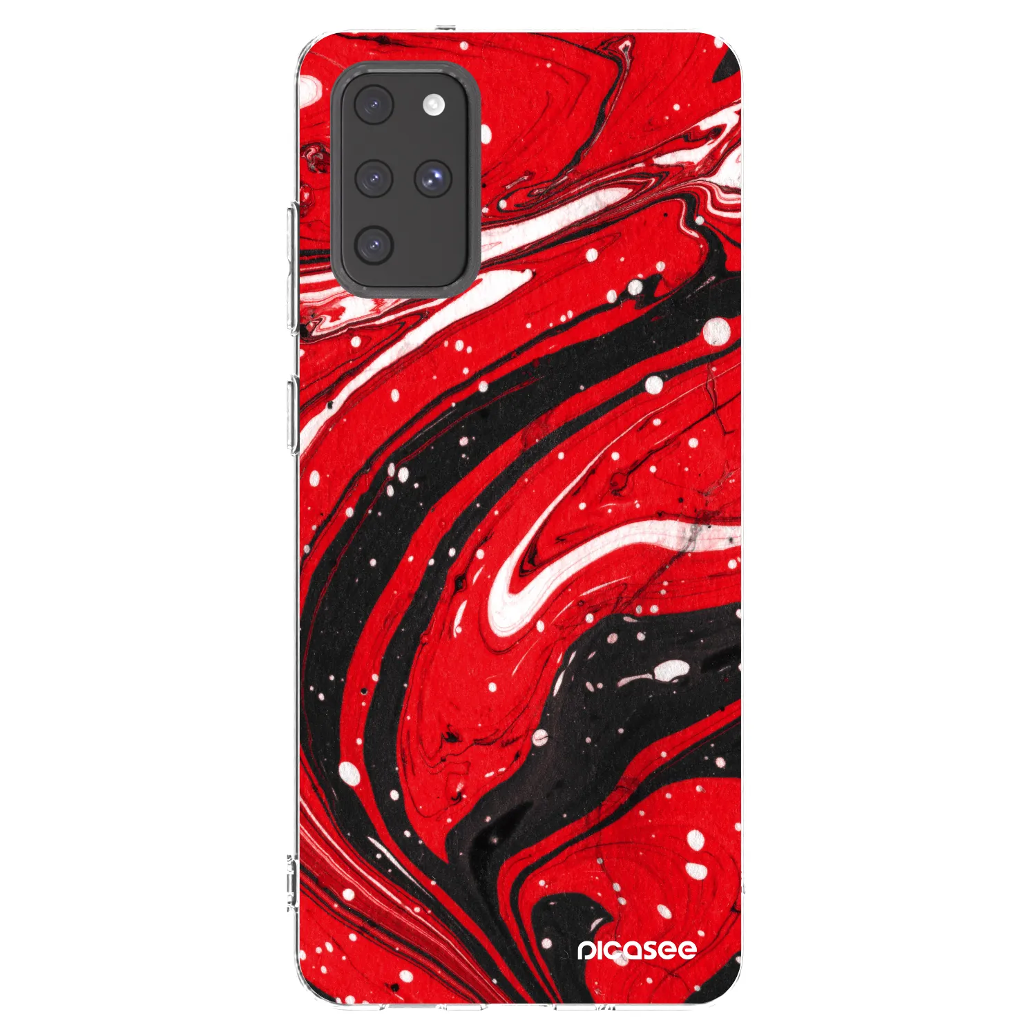 Picasee silikonski prozorni ovitek za Samsung Galaxy S20+ G985F - Red black