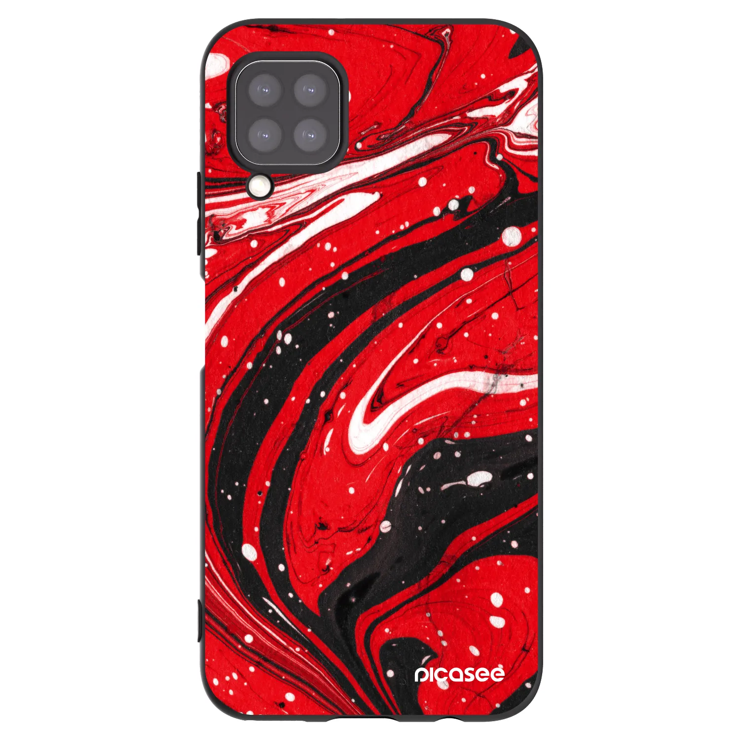 Picasee silikonski črni ovitek za Huawei P40 Lite - Red black
