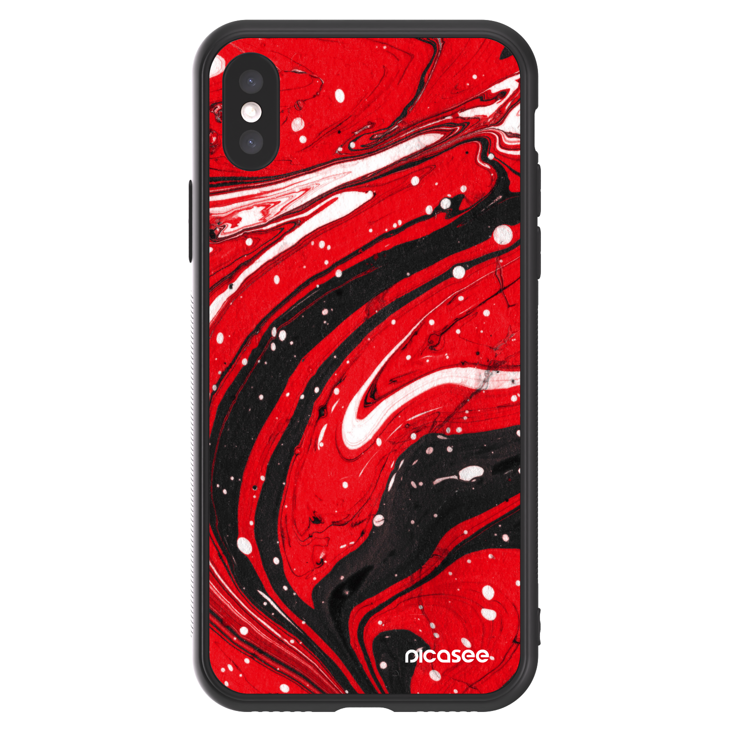 Picasee ULTIMATE CASE za Apple iPhone X/XS - Red black
