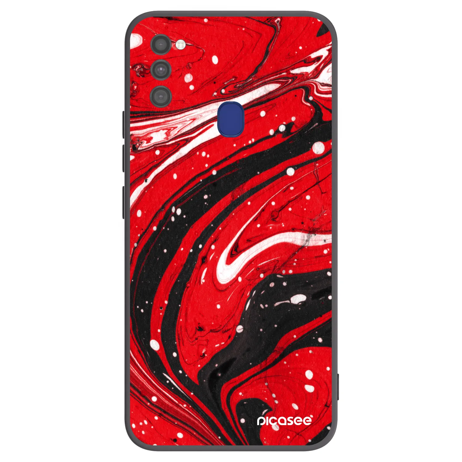 Picasee silikonski črni ovitek za Samsung Galaxy M21 M215F - Red black