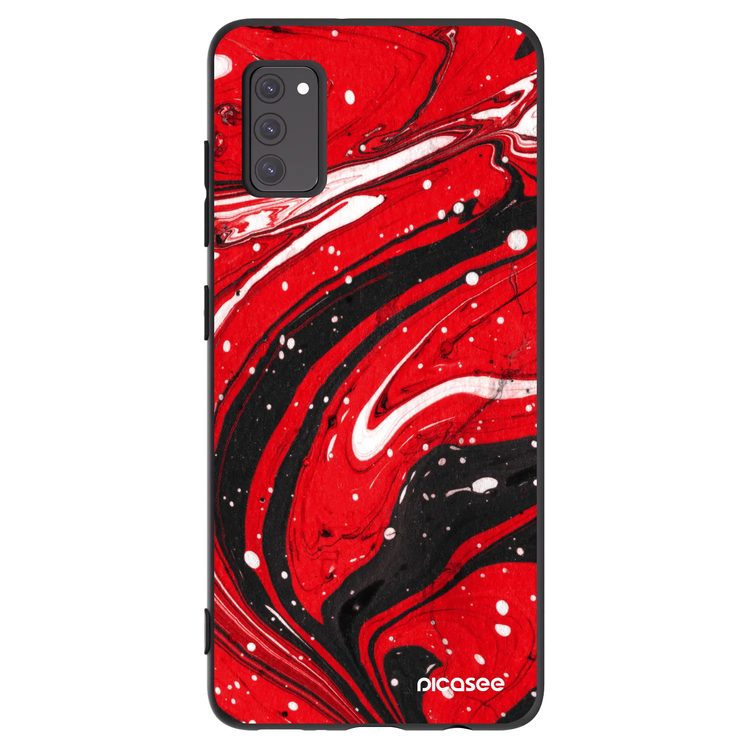 Picasee silikonski črni ovitek za Samsung Galaxy A41 A415F - Red black