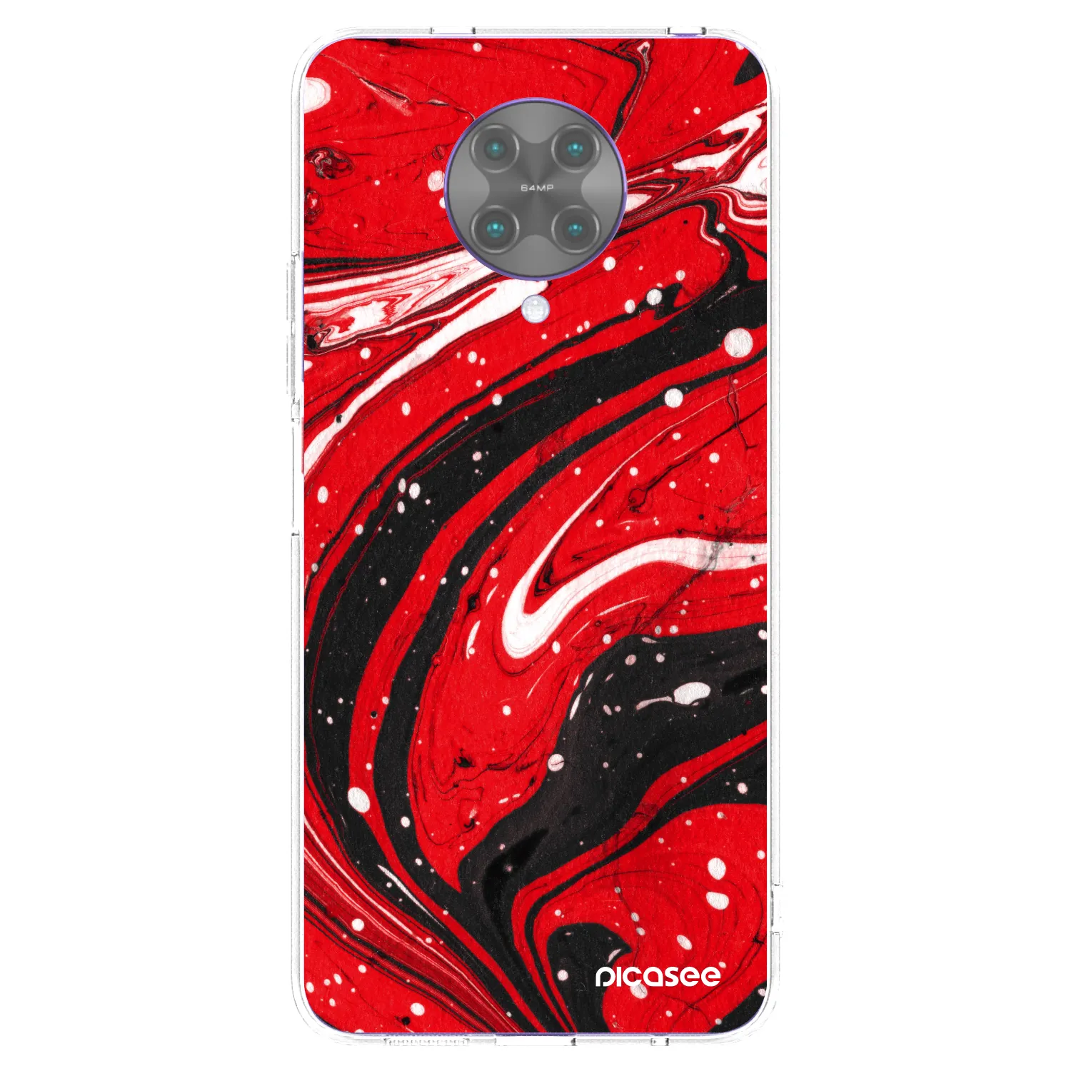 Picasee silikonski prozorni ovitek za Xiaomi Poco F2 Pro - Red black