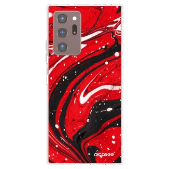 Picasee silikonski prozorni ovitek za Samsung Galaxy Note 20 Ultra - Red black