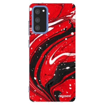 Picasee silikonski prozorni ovitek za Samsung Galaxy S20 FE - Red black
