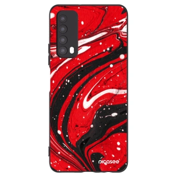 Picasee silikonski črni ovitek za Huawei P Smart 2021 - Red black