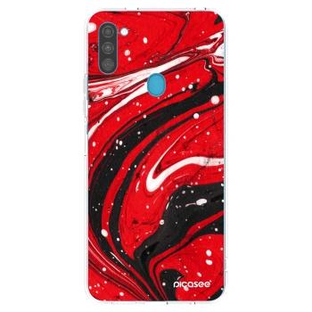 Picasee silikonski prozorni ovitek za Samsung Galaxy M11 - Red black