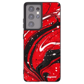 Picasee silikonski črni ovitek za Samsung Galaxy S21 Ultra 5G G998B - Red black
