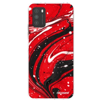 Picasee silikonski prozorni ovitek za Xiaomi Poco M3 - Red black