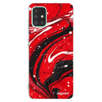 Picasee silikonski prozorni ovitek za Samsung Galaxy M31s - Red black