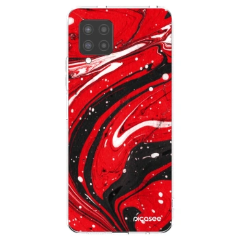 Picasee silikonski prozorni ovitek za Samsung Galaxy A42 A426B - Red black