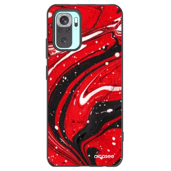 Picasee silikonski črni ovitek za Xiaomi Redmi Note 10 Pro - Red black