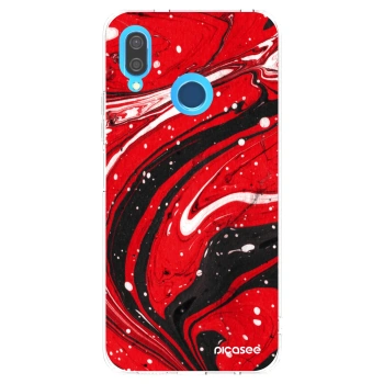 Picasee silikonski prozorni ovitek za Huawei P20 Lite - Red black
