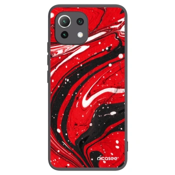 Picasee silikonski črni ovitek za Xiaomi Mi 11 Lite - Red black