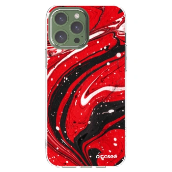 Picasee silikonski prozorni ovitek za Apple iPhone 13 Pro Max - Red black