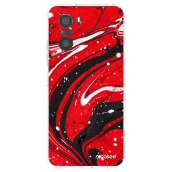 Picasee silikonski prozorni ovitek za Xiaomi Poco F3 - Red black