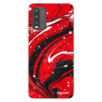 Picasee silikonski prozorni ovitek za Xiaomi Redmi 9T - Red black