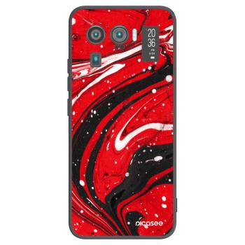 Picasee silikonski črni ovitek za Xiaomi Mi 11 Ultra - Red black
