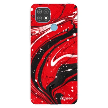 Picasee silikonski prozorni ovitek za Realme C21 - Red black