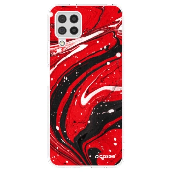Picasee silikonski prozorni ovitek za Samsung Galaxy A22 A225F 4G - Red black