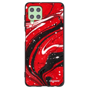 Picasee silikonski črni ovitek za Samsung Galaxy A22 A225F 4G - Red black