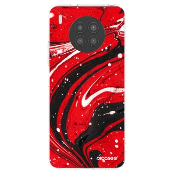 Picasee silikonski prozorni ovitek za Huawei Nova 8i - Red black