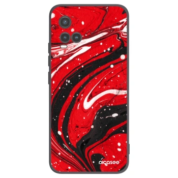 Picasee silikonski črni ovitek za Vivo Y33s - Red black