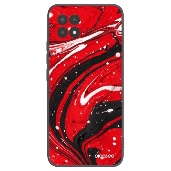 Picasee silikonski črni ovitek za Realme 8i - Red black