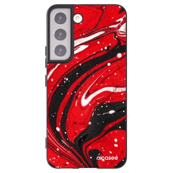 Picasee silikonski črni ovitek za Samsung Galaxy S22 5G - Red black