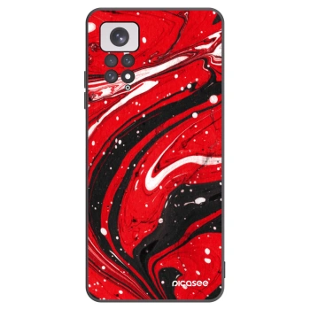 Picasee silikonski črni ovitek za Xiaomi Redmi Note 11 - Red black