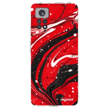 Picasee silikonski prozorni ovitek za Xiaomi Redmi Note 11 - Red black