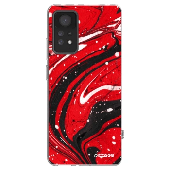 Picasee silikonski prozorni ovitek za Xiaomi Redmi Note 11 Pro - Red black