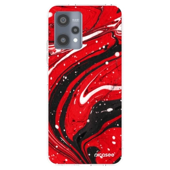 Picasee silikonski prozorni ovitek za Realme 9 Pro 5G - Red black
