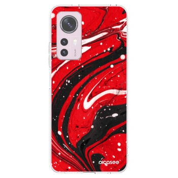 Picasee silikonski prozorni ovitek za Xiaomi 12 - Red black