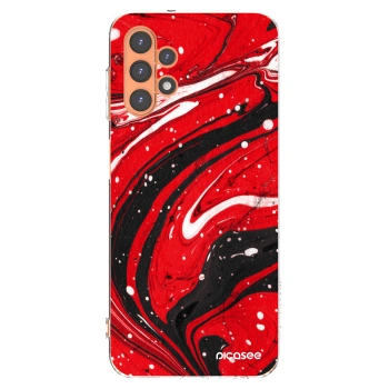 Picasee silikonski prozorni ovitek za Samsung Galaxy A13 4G A135 - Red black
