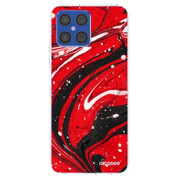 Picasee silikonski prozorni ovitek za Honor X8 4G - Red black