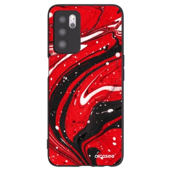 Picasee silikonski črni ovitek za OPPO A16s - Red black