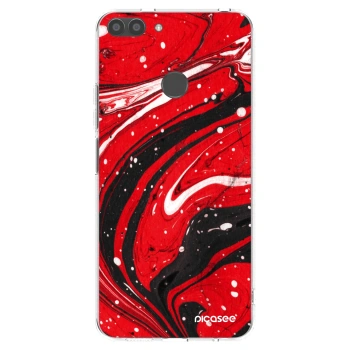 Picasee silikonski prozorni ovitek za Huawei P Smart - Red black