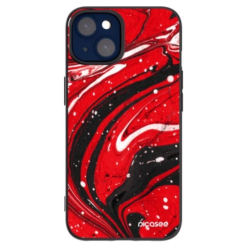 Picasee silikonski črni ovitek za Apple iPhone 14 - Red black