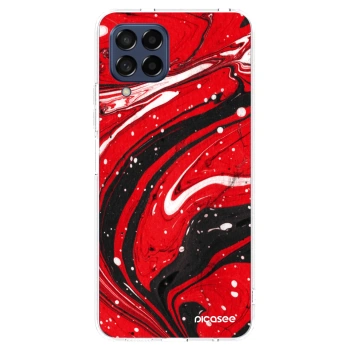 Picasee silikonski prozorni ovitek za Samsung Galaxy M53 5G - Red black